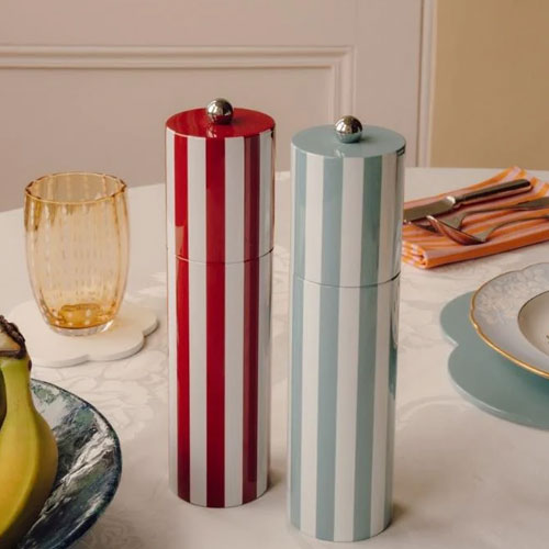 Addison Ross striped salt and pepper grinders