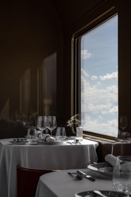 A table on La Dolce Vita Orient Express