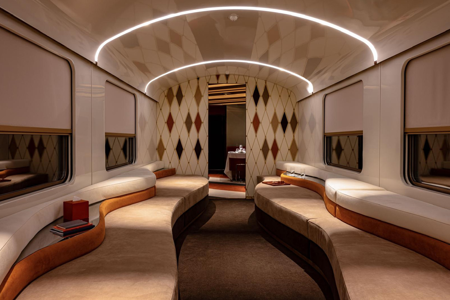 A lounge on La Dolce Vita Orient Express