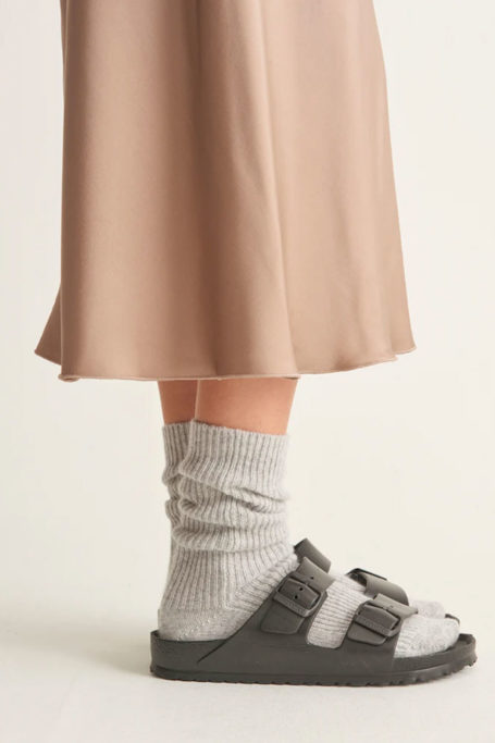 Loop Cashmere Socks In Foggy Grey