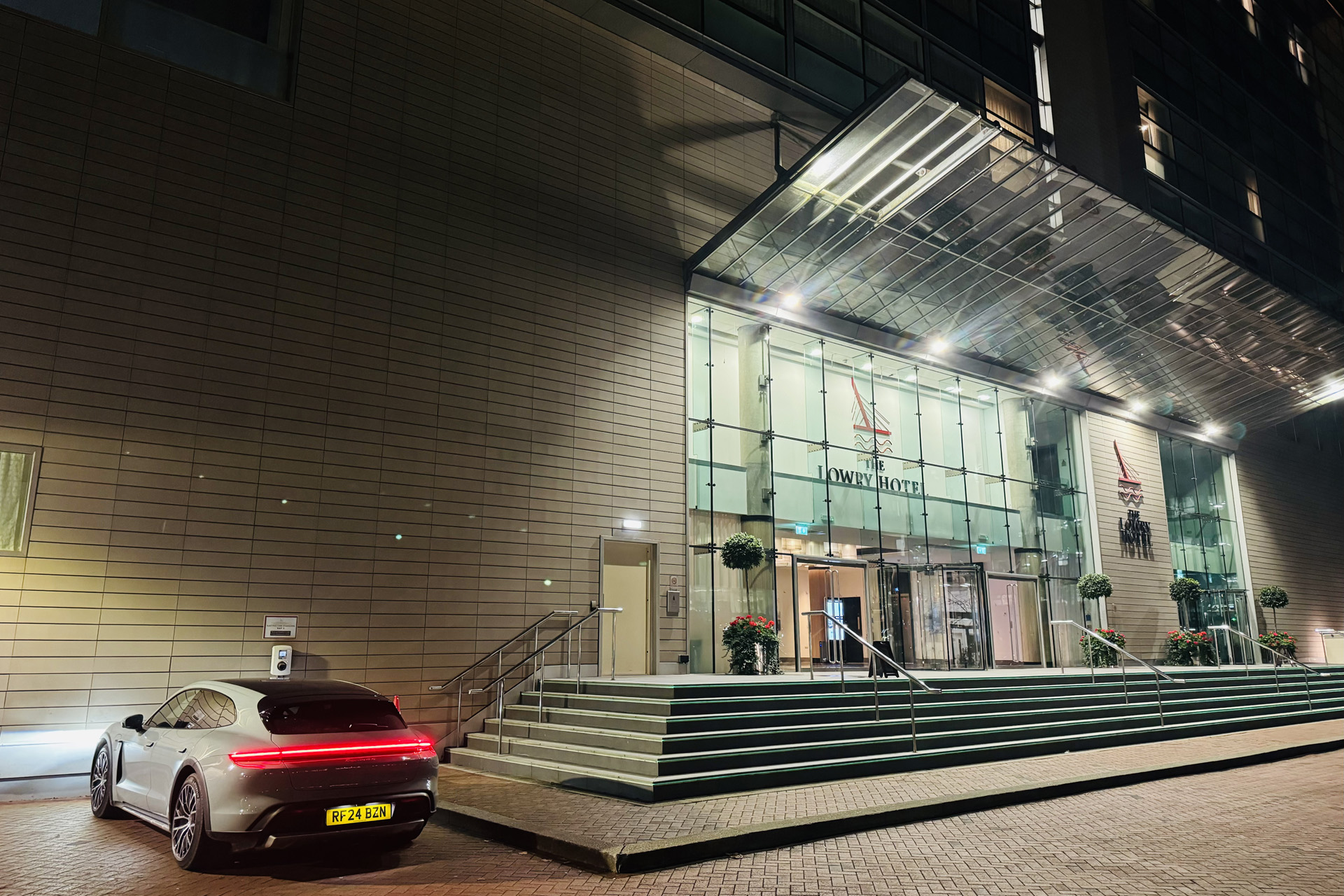 The Porsche beside The Lowry Hotel