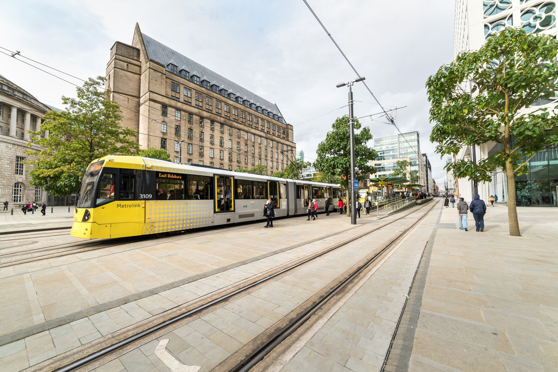 A tram in Manchester