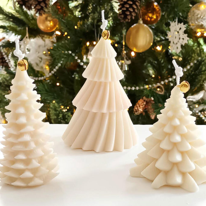 Flowwow Set of 3 Christmas Tree Candles