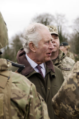 King Charles III talking with Ukraine soldiers in 2023 BBC documentary King Charles III: The Coronation Year.
