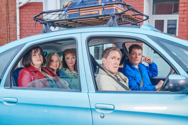 Nessa (RUTH JONES), Stacey (JOANNA PAGE), Gwen (MELANIE WALTERS), Bryn (ROB BRYDON) & Gavin (MATHEW HORNE) in Gavin and Stacey: The Finale