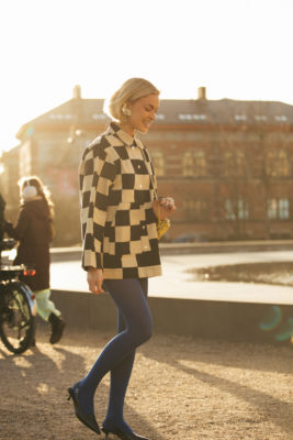 Woman with 60s bob and outfit