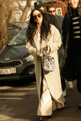 Woman with bedhead waves
