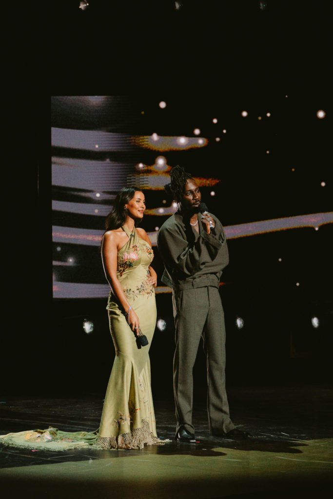 Maya Jama and Kojey Radical at the Fashion Awards 2024