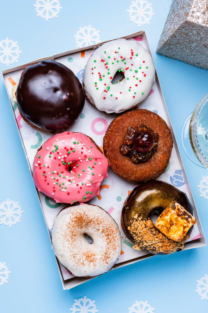 Festive-themed doughnuts