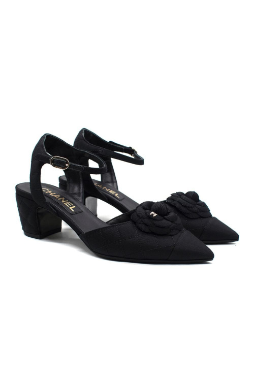 Black floral heels | party shoes