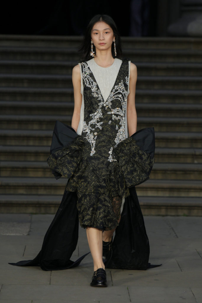 Model on runway