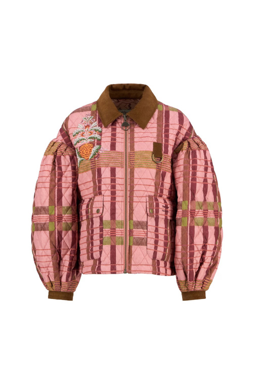 Pink patchwork coat