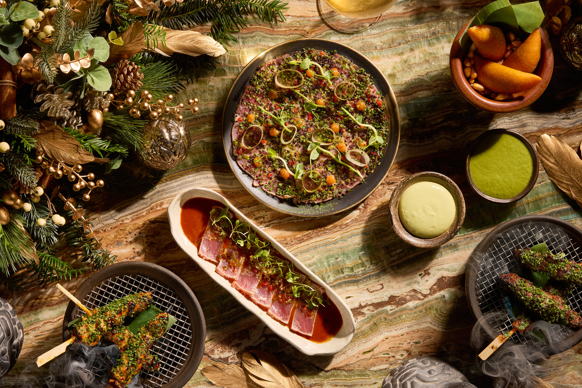 Festive food at COYA