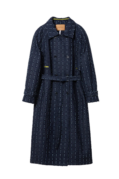 Denim trench coat