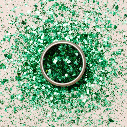 Green glitter for nails