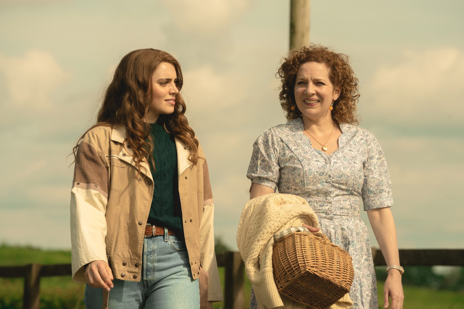 Bella Maclean as Taggie O’Hara & Katherine Parkinson as Lizzie Vereker in Rivals