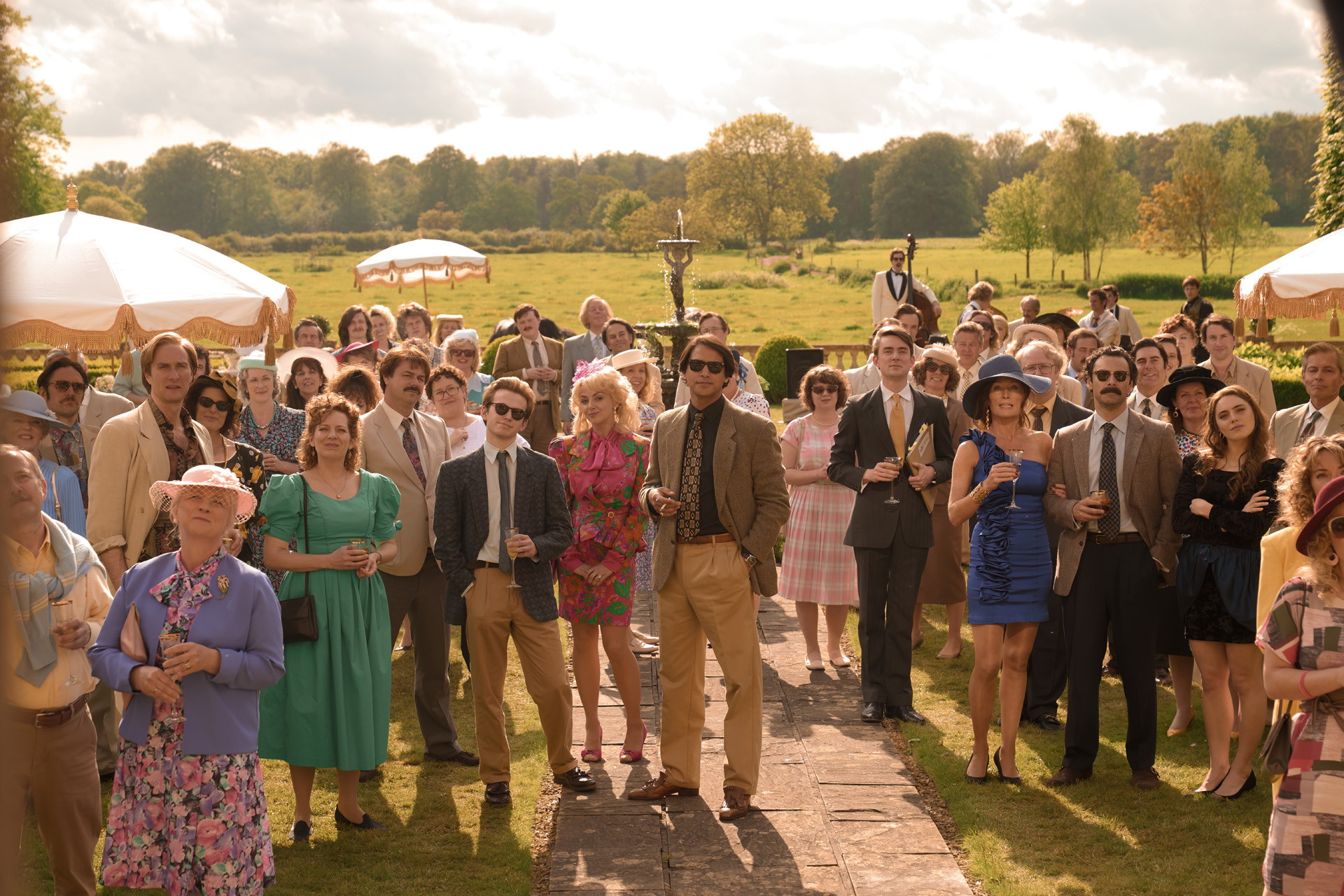 Behind the scenes of episode 1's garden party