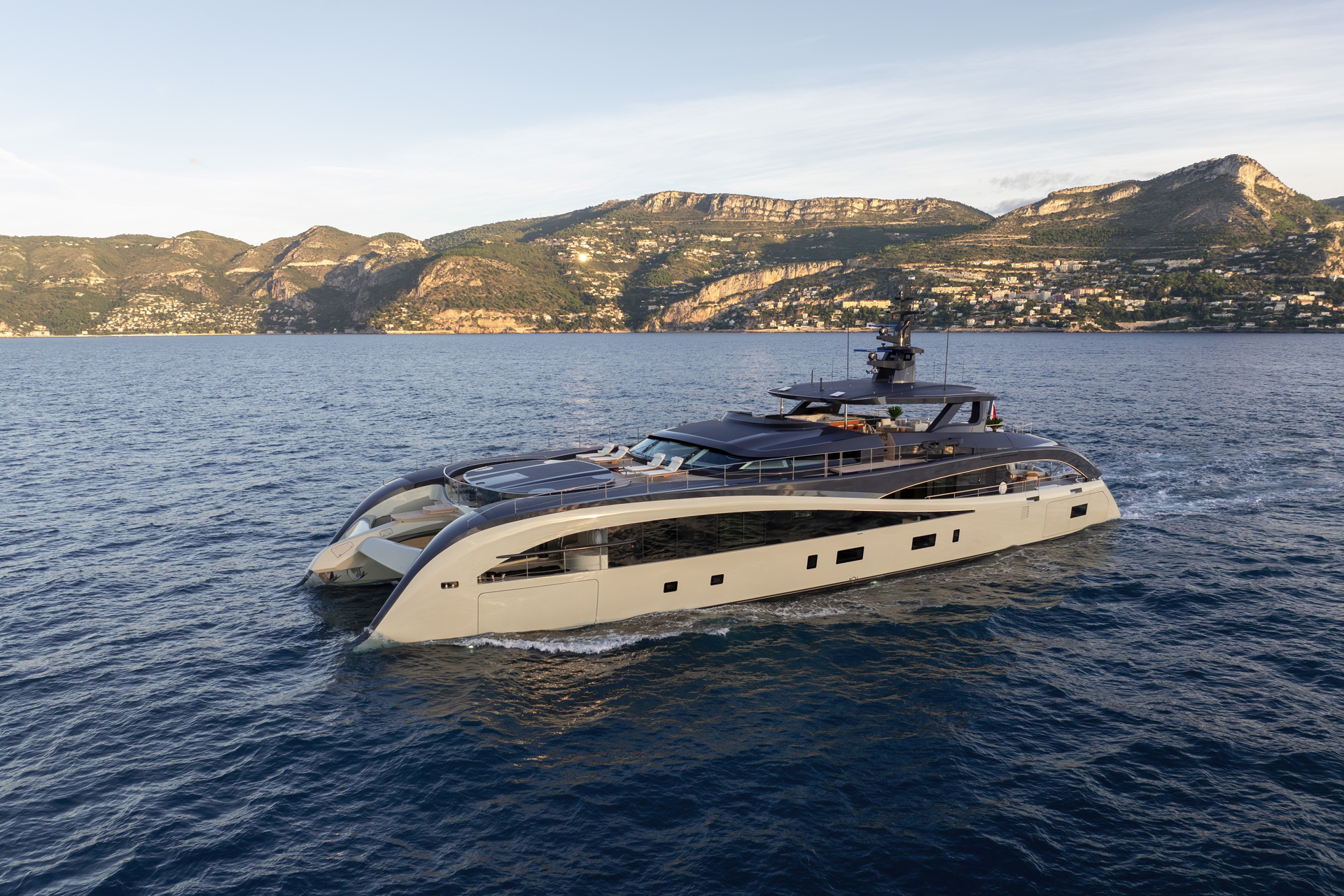 An electric yacht