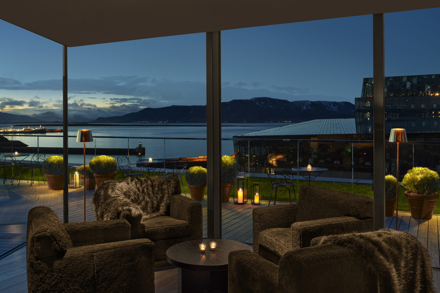The rooftop at the Reykjavik EDITION