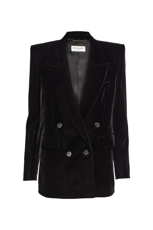 Black velvet blazer