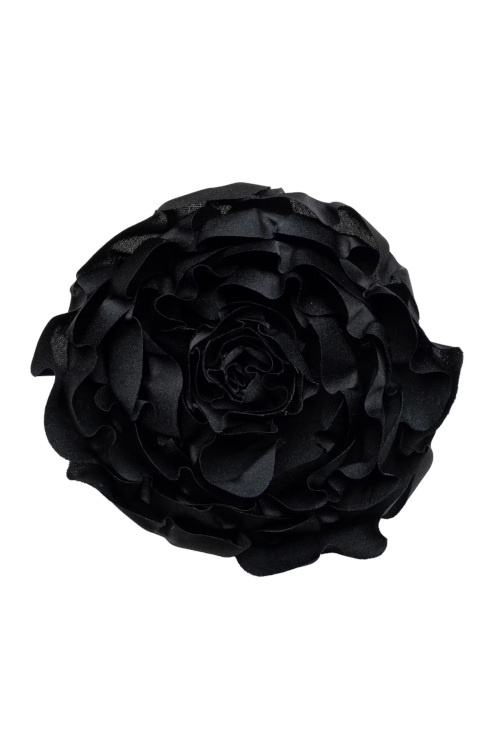 Black rosette brooch