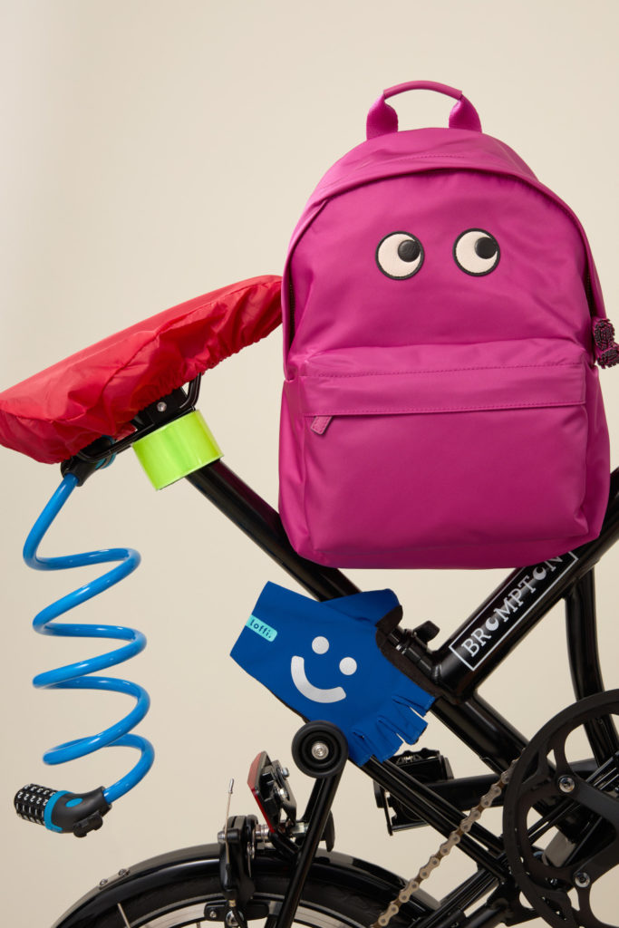 Backpack on bike