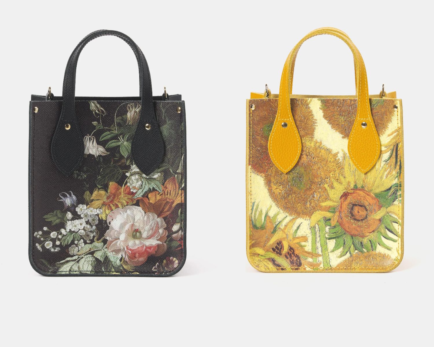 Two tote bags featuring paintings from the National Gallery