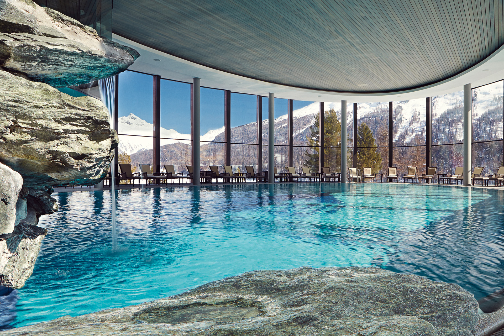 Spa pool at Badrutt's Palace Hotel, Switzerland