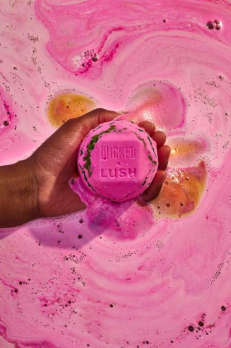 Pink bath bomb