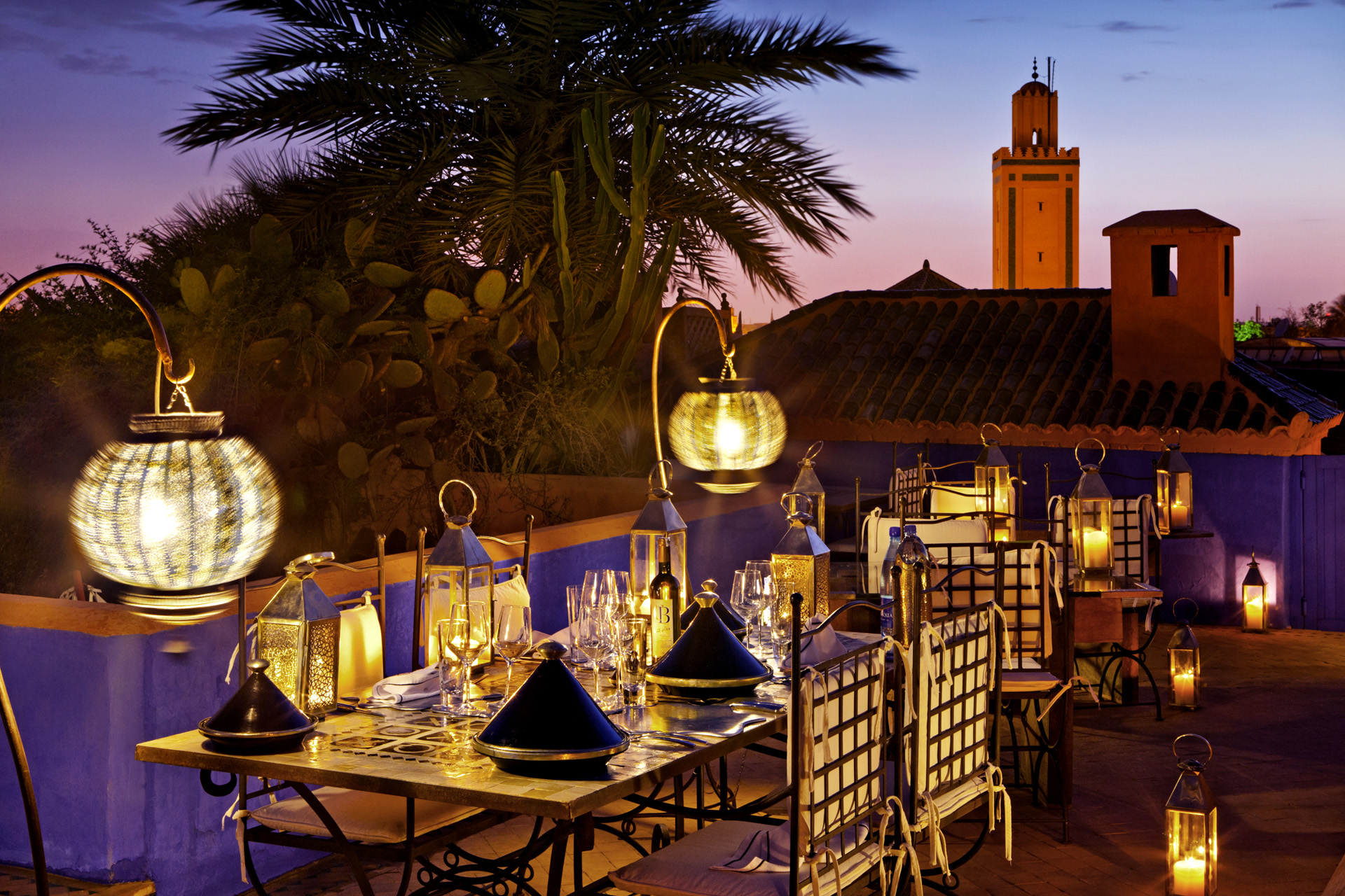 The rooftop at Riad Farnatchi