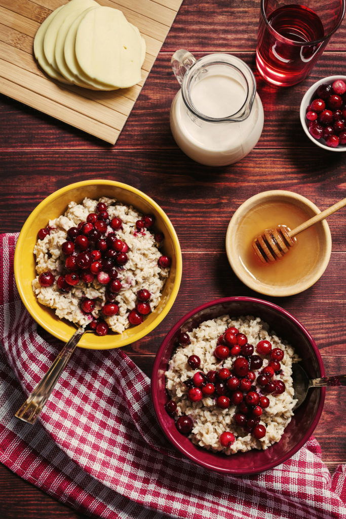 Two bowls of porridge