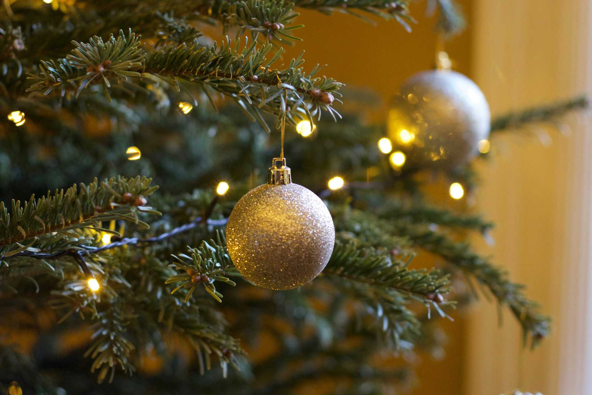 A Christmas tree bauble