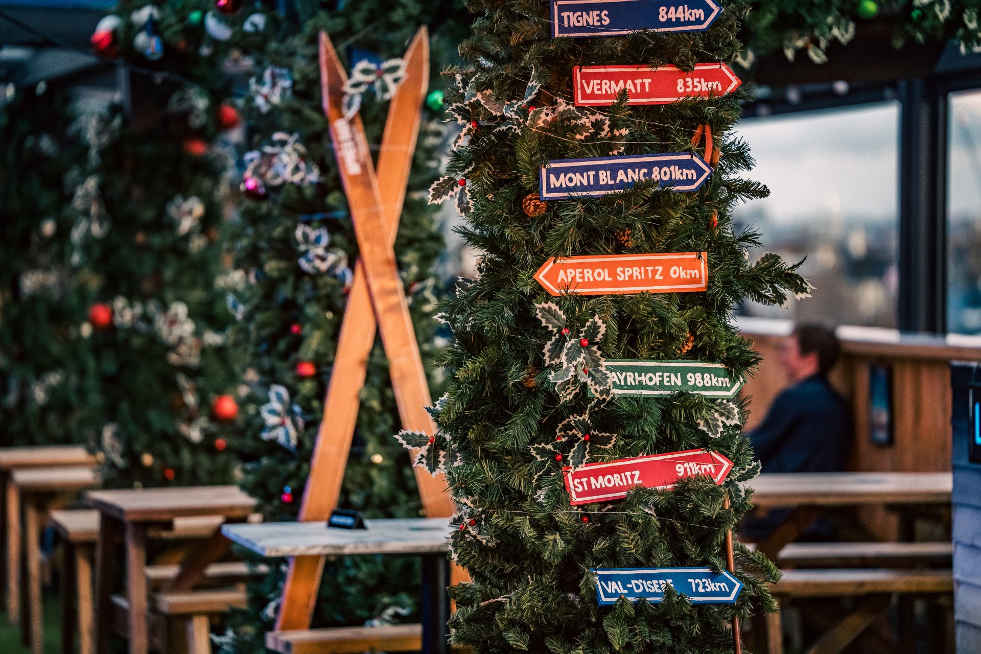 Apres Ski bar with forest decor