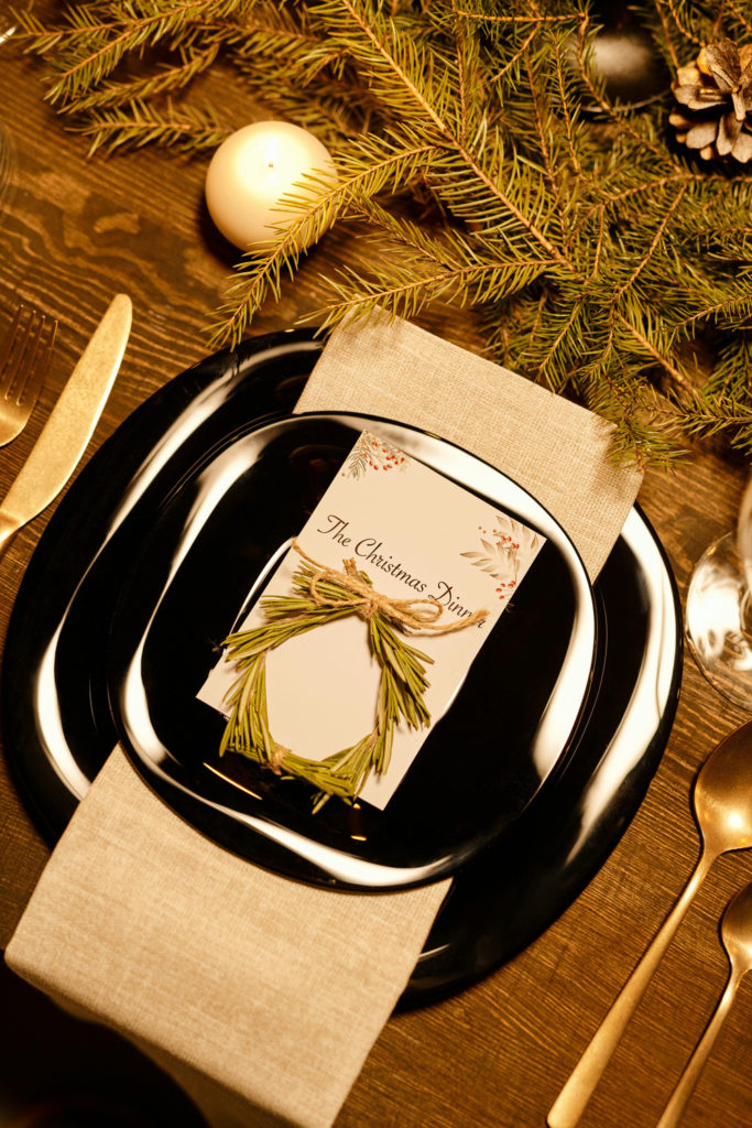 A plate at Christmas dinner