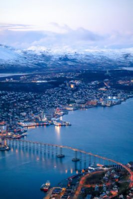 Birds Eye View of Tromso in Norway