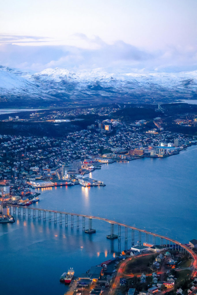 Birds Eye View of Tromso in Norway
