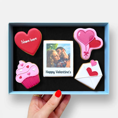 Personalised Valentine's cookies