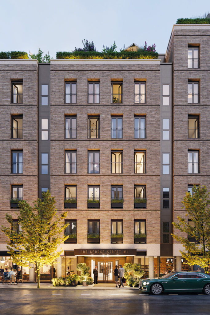 CGI exterior of a London development