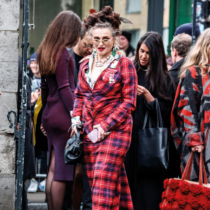 Helena Bonham Carter at Vivienne Westwood's memorial