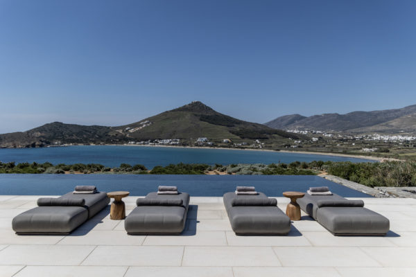 Sun loungers by the sea