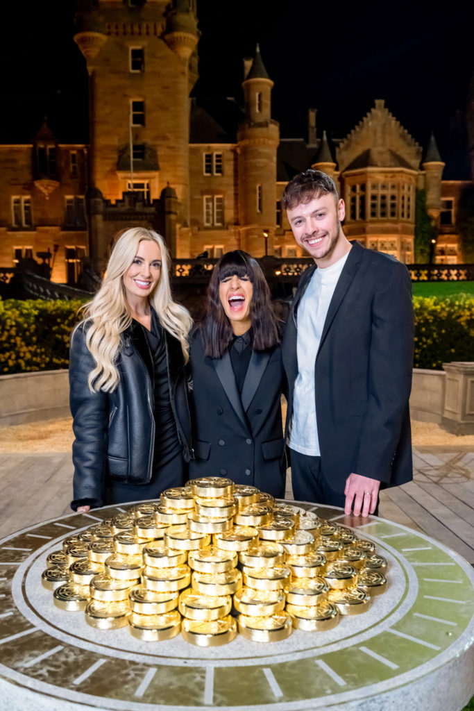 Leanne, Claudia Winkleman & Jake in The Traitors season 3