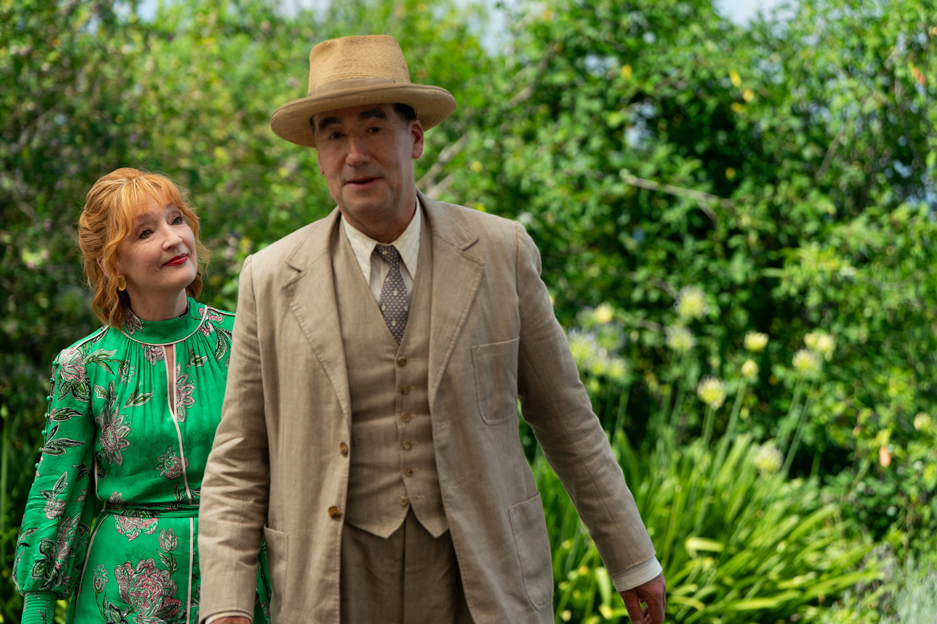 Susan Ryeland (LESLEY MANVILLE) & Atticus Pünd (TIM McMULLAN) in Marble Hall Murders