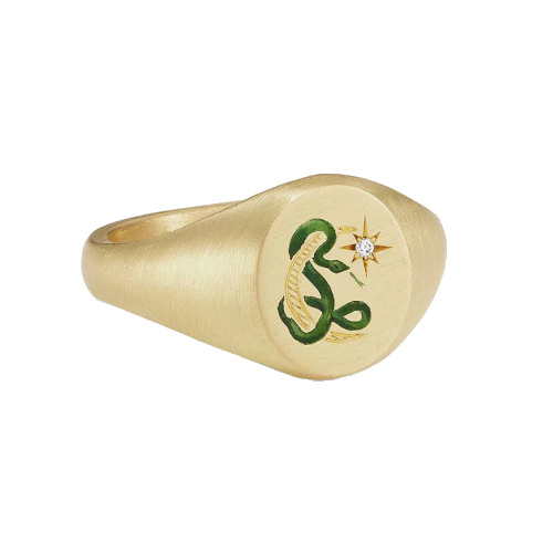 Gold snake ring
