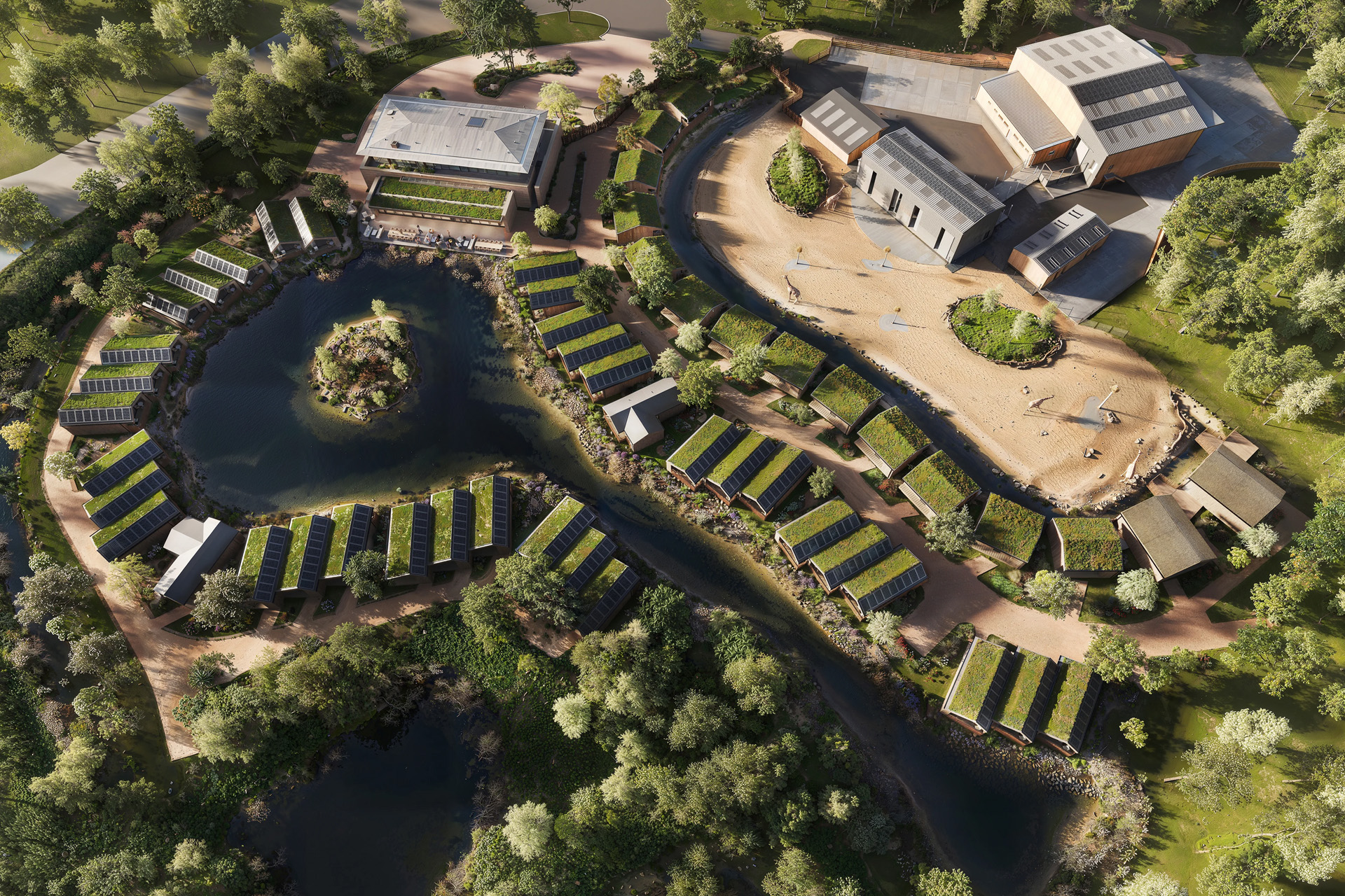 Overhead view of The Reserve at Chester Zoo