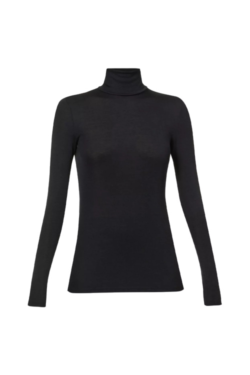 Black turtleneck top