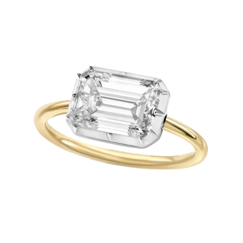 East-west engagement ring