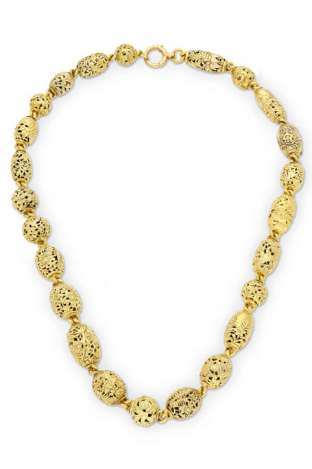 Hancocks London Japanese Gold Ojime Bead Necklace