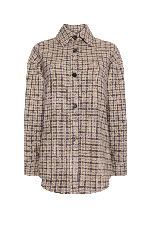 Plaid shacket | claudia winkleman traitors outfit