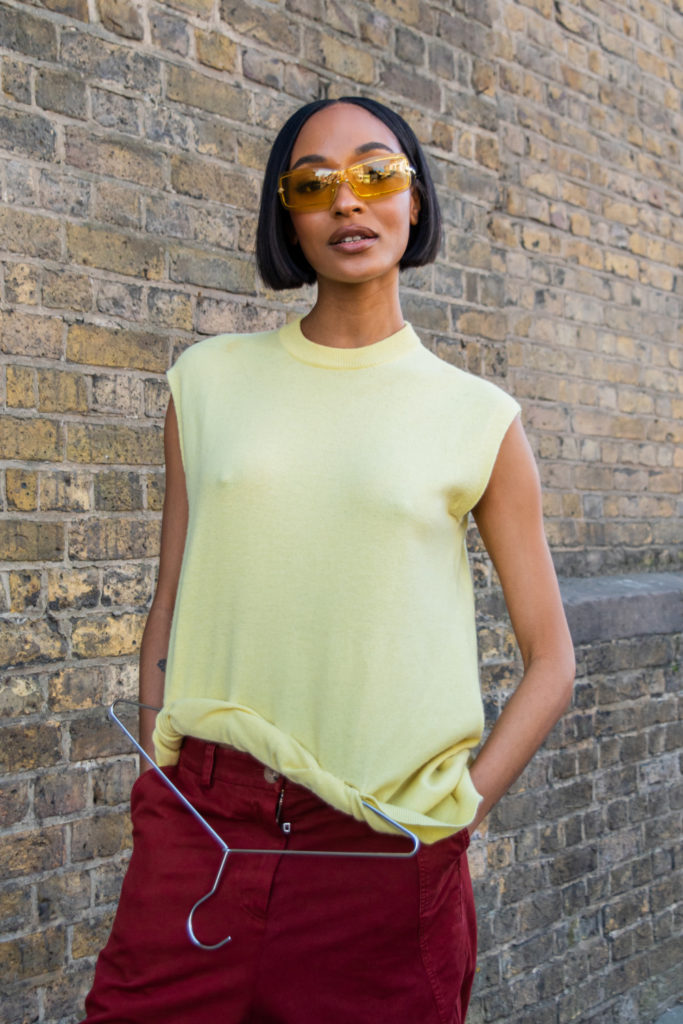 Woman with crob cut