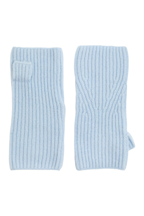 Blue wrist warmers